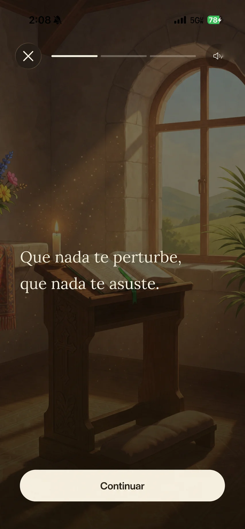 A quiet closing moment: let nothing disturb you, let nothing frighten you