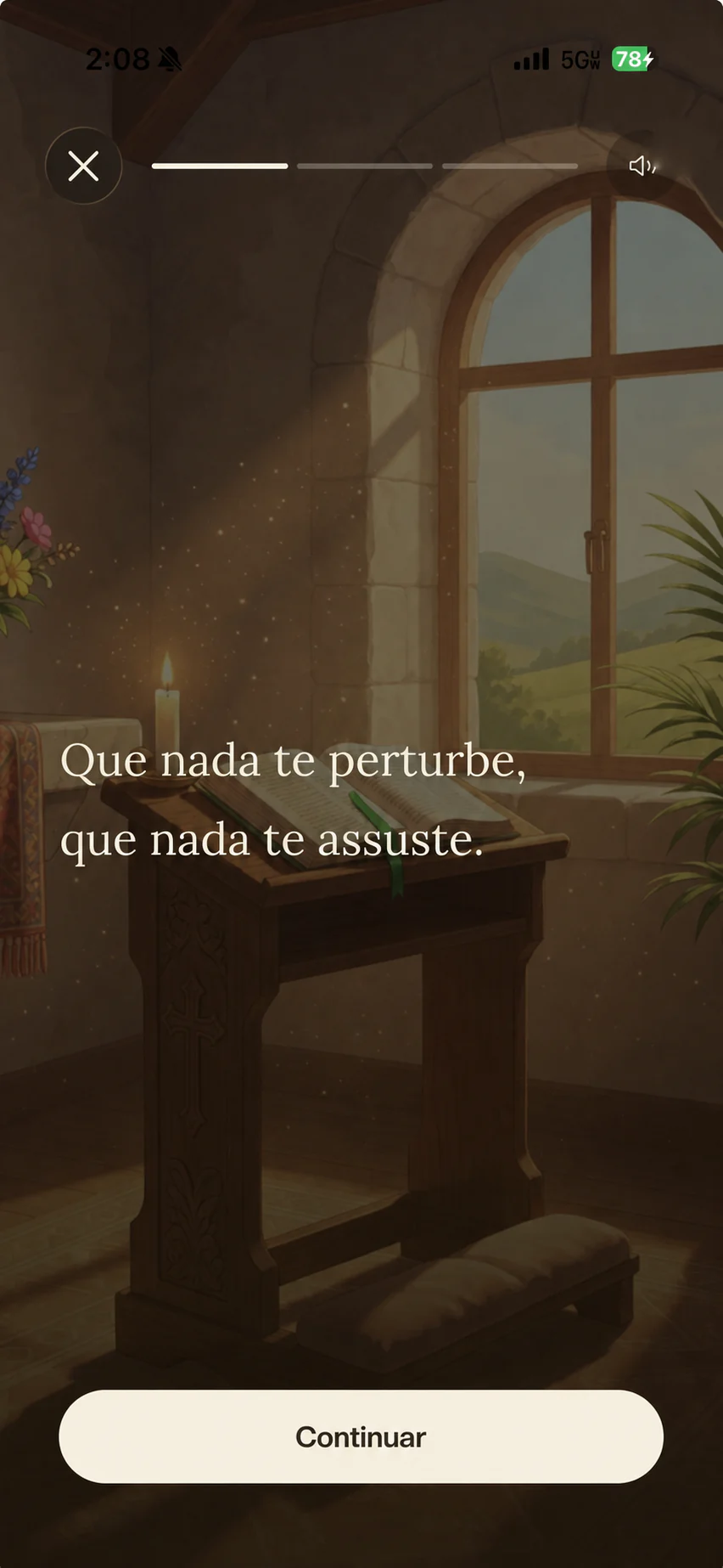 A quiet closing moment: let nothing disturb you, let nothing frighten you